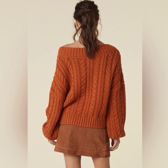 Spell Rolling Hills Knitting Jumper in Copper, Size Large - Picture 4 of 6